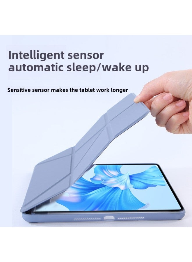 Suitable For Apple Ipad Air6 Protective Case Y Folding Transparent Ipadpro13 Flat Case Acrylic 11-Color:ice White-Applicable Model:iPad 10th  2022 - Image 4